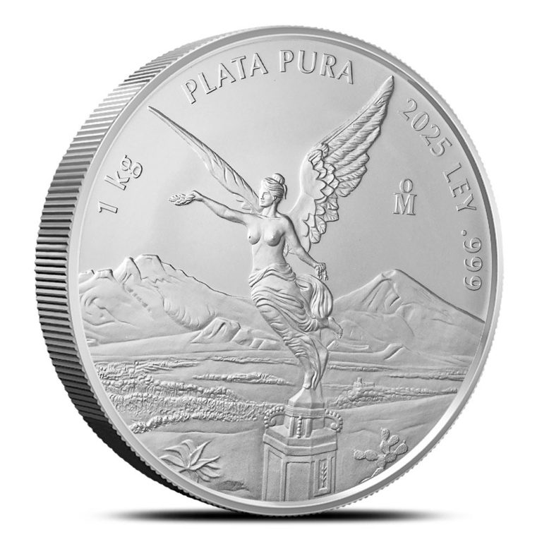 2025 1 Kilo Mexican Silver Libertad Coin (BU, In Capsule)