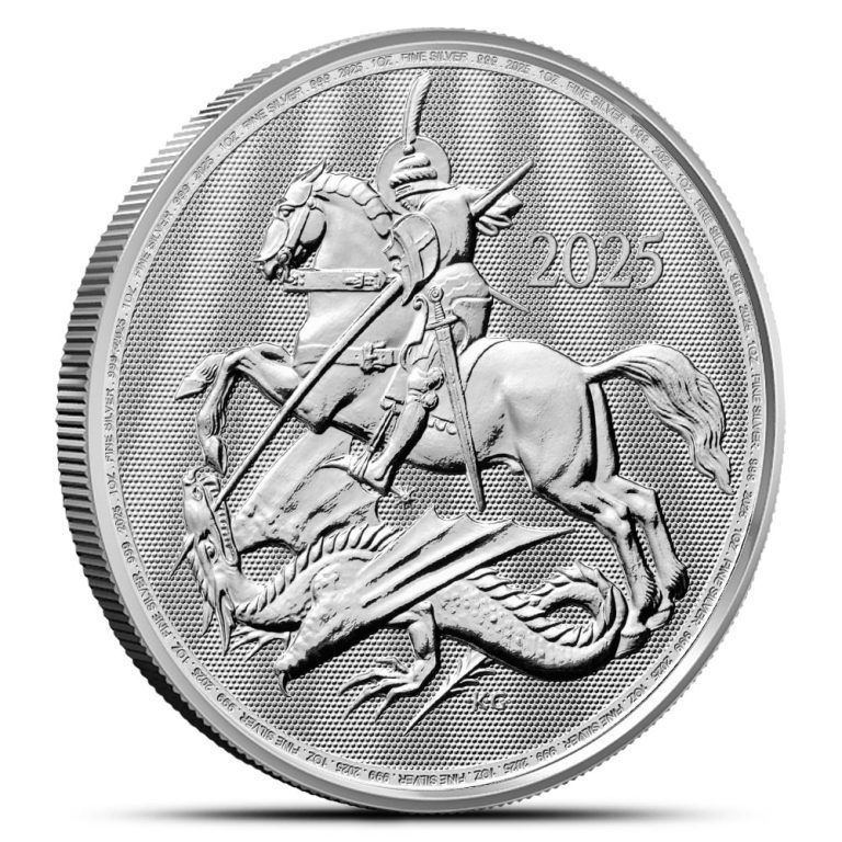 2025 1 oz British Silver St. George and the Dragon Coin (BU)