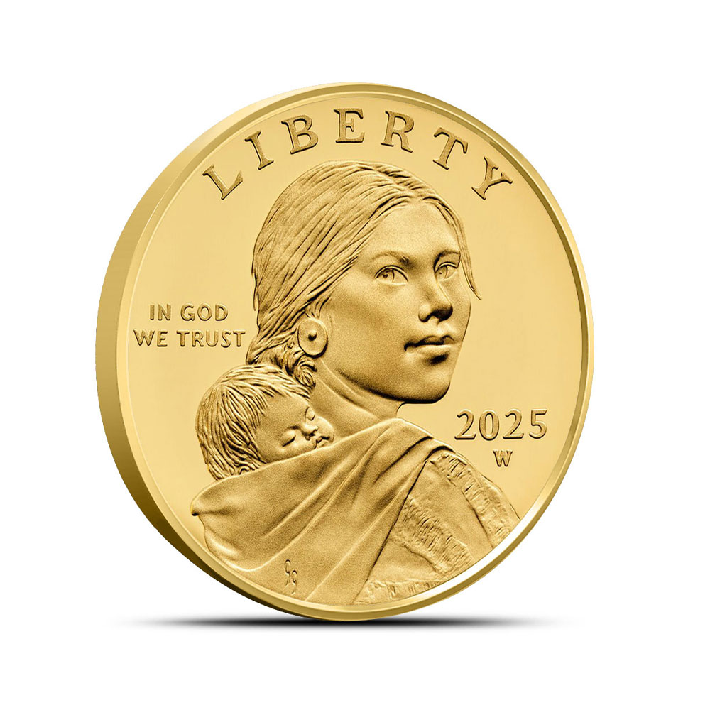 2025-W 1/2 oz Proof American Gold 25th Anniversary Sacagawea Dollar Coin (Box + CoA)