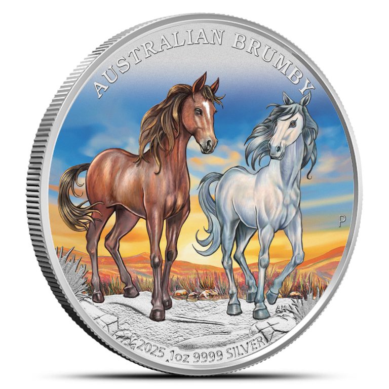 2025 1 oz Colorized Australian Brumby Silver Coin (BU)