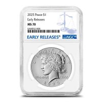 2025 Peace Silver Dollar Coin NGC MS70 ER