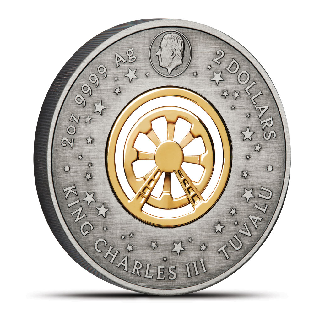 2025 2 oz Antique Tuvalu Silver Ferris Wheel Coin l JM Bullion™