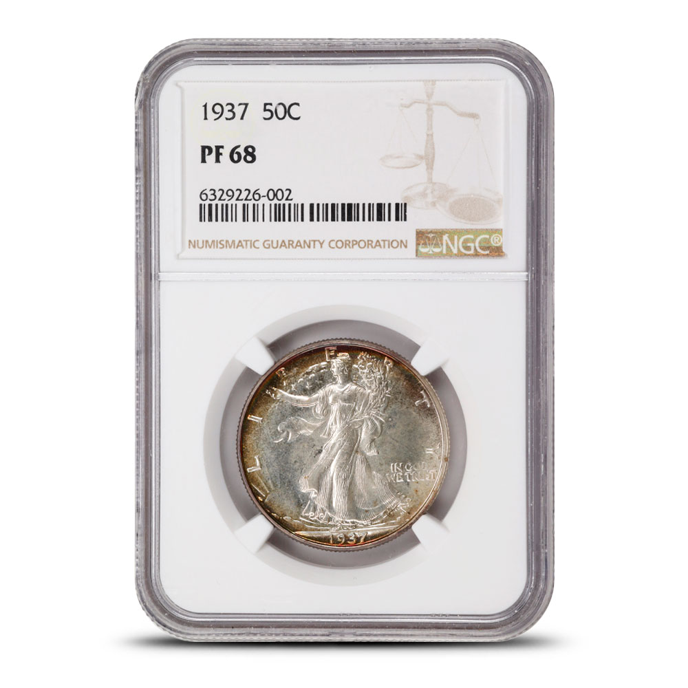 1937 Proof Walking Liberty Half Dollar NGC PF68