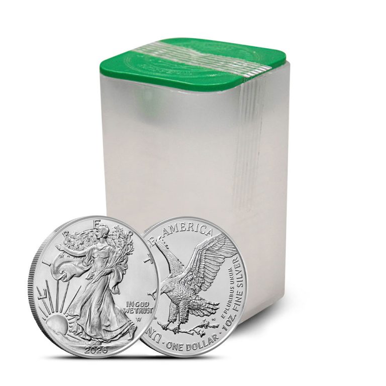 2026 1 oz American Silver Eagle Tube (20 Coins, BU)