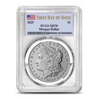 2025 Morgan Silver Dollar Coin PCGS MS70 FDOI