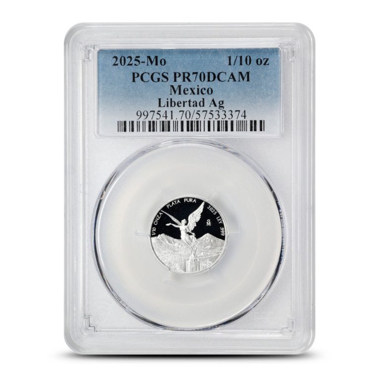 2025 1/10 oz Proof Mexican Silver Libertad Coin PCGS PR70