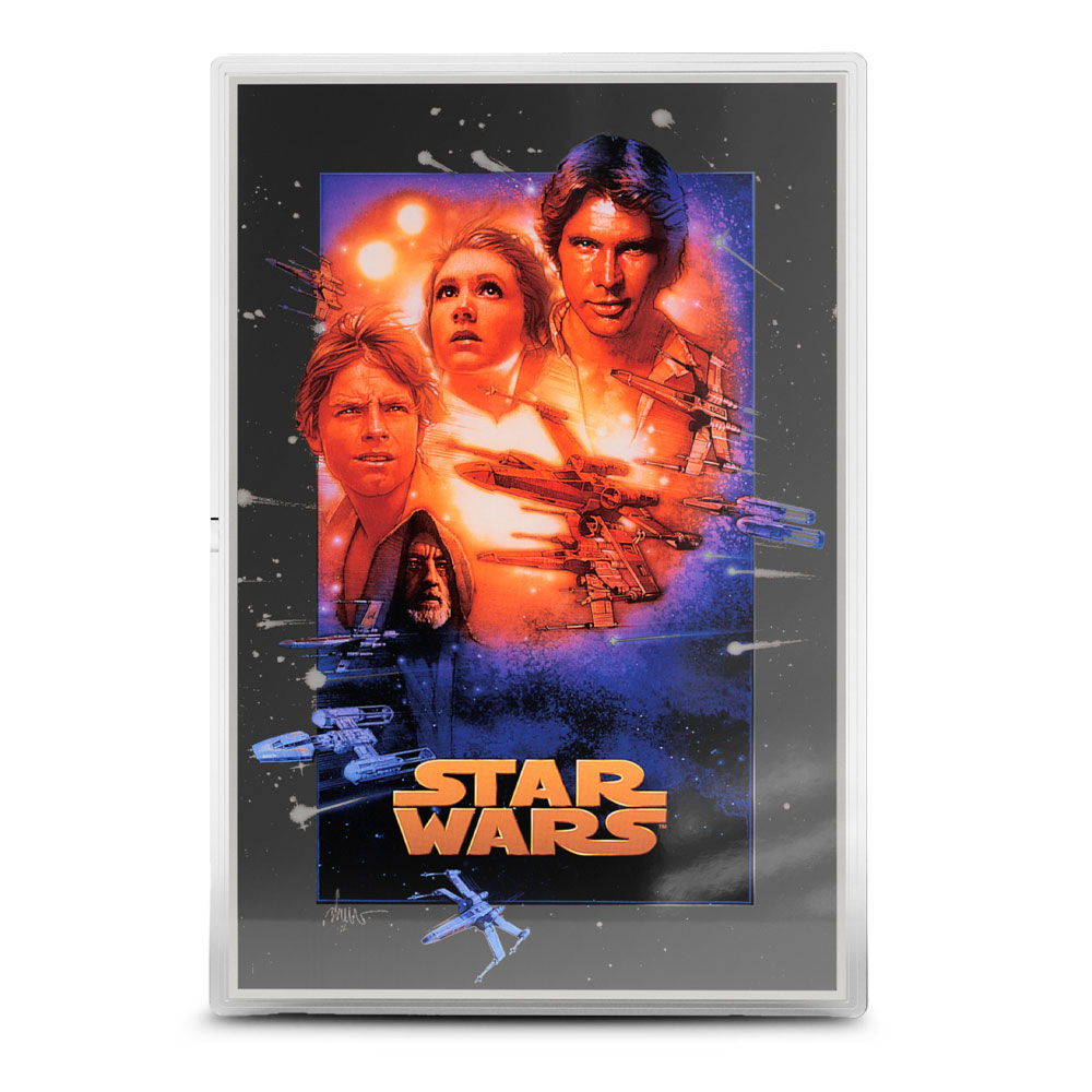 2025 1 oz Proof Colorized Niue Silver Star Wars A New Hope Foil Coin (Box + CoA)