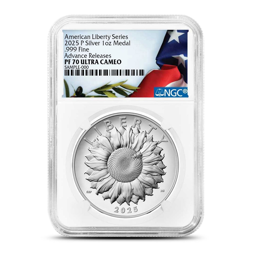 2025-P 1 oz Proof American Liberty Silver Medal NGC PF70 UCAM AR l