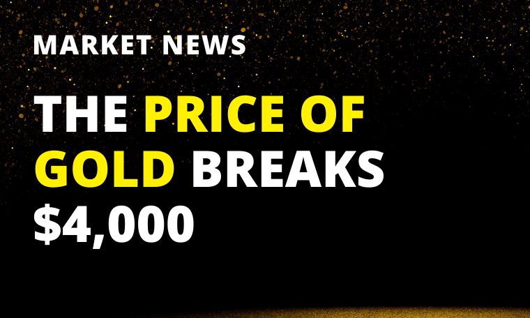 Gold Officially Hits $4,000